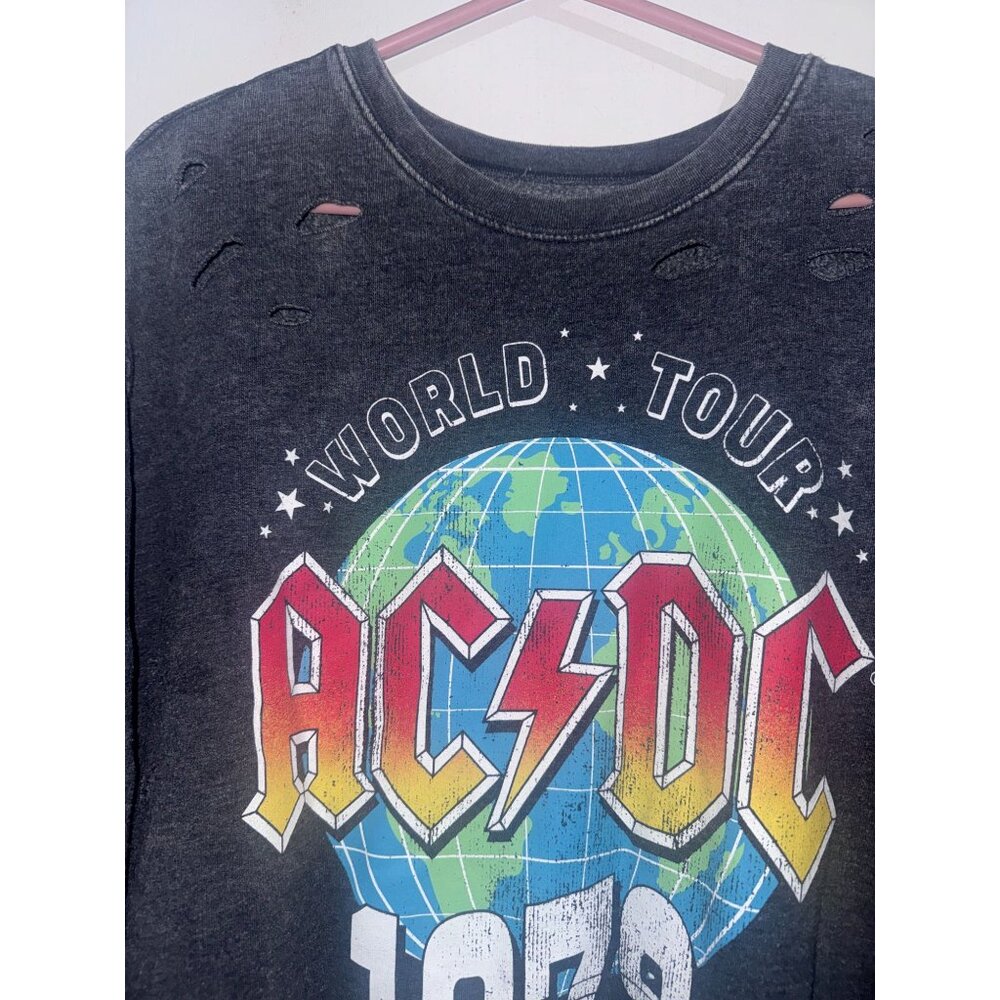 Ac/Dc World Tour 1979 Vintage Distressed Rock Band Sweatshirt - Picture 2 of 6
